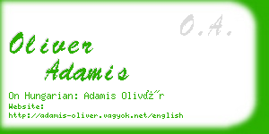 oliver adamis business card